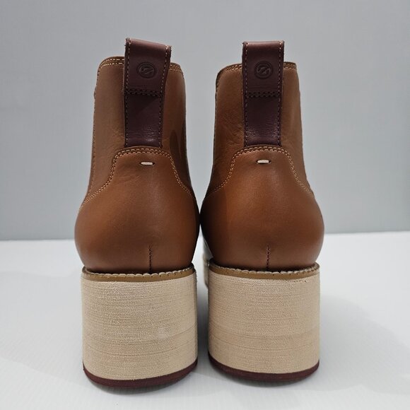 Cole Haan Zerogrand City Ankle Boot Womens 10.5 Tan Leather Waterproof Wedge - Picture 7 of 16